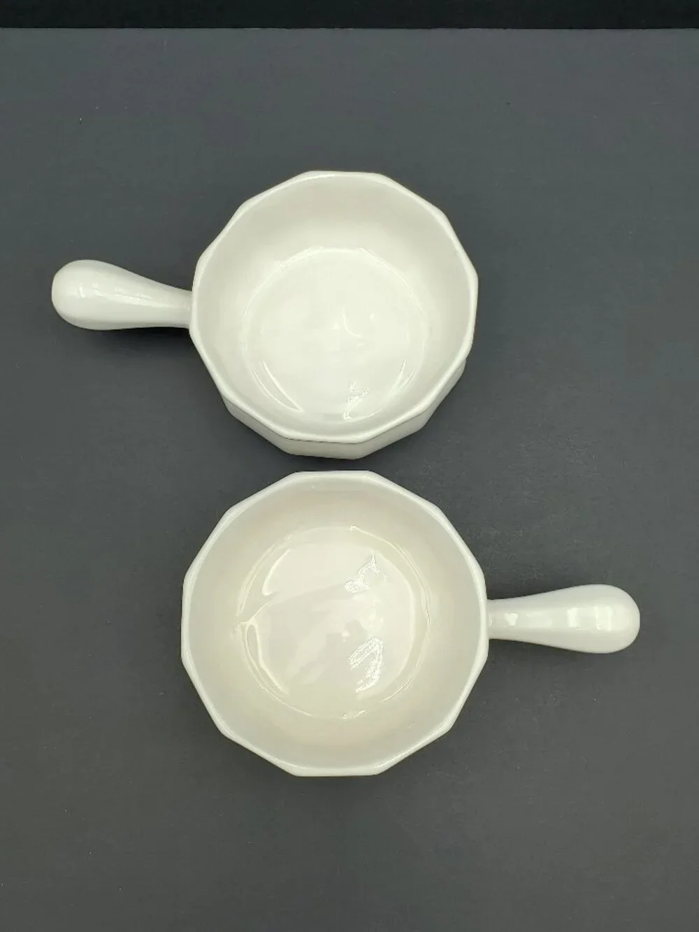 Pfaltzgraff Heritage White Onion Soup Bowls Handled Soup Chowder Chili Bowls